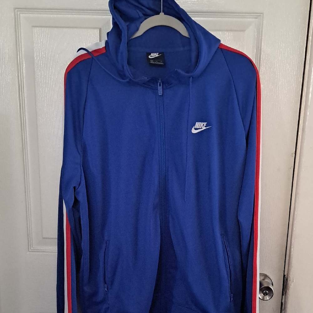 Nike Royal Blue Hoodie with Red Accents